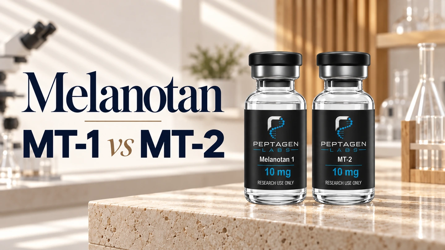 Melanotan MT-1 mot MT-2: struktur, evidens och regulatorisk status